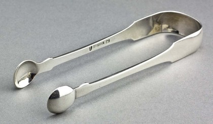American Coin Silver Sugar Tongs - Charleston, South Carolina - Jamaican Silver Marks
